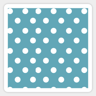 Teal Blue Large Polka Dot Pattern Magnet